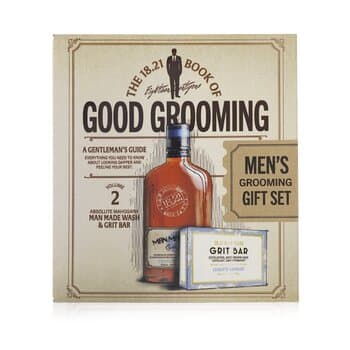 18.21 Man Made Book of Good Grooming Gift Set Volume 2: Absolute Mahogany (Wash 532ml + Grit Bar 198g ) 2pcs 18.21 Man Made Book of Good Grooming Gift Set Volume 2: Absolute Mahogany (Wash 532ml + Grit Bar 198g ) 2pcs