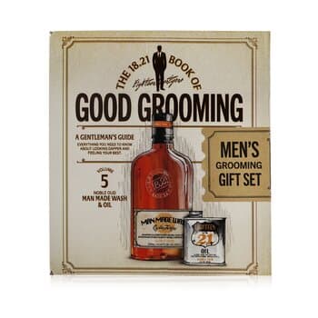 18.21 Man Made Book of Good Grooming Gift Set Volume 5: Noble Oud (Wash 532ml + Oil 60ml ) 2pcs 18.21 Man Made Book of Good Grooming Gift Set Volume 5: Noble Oud (Wash 532ml + Oil 60ml ) 2pcs