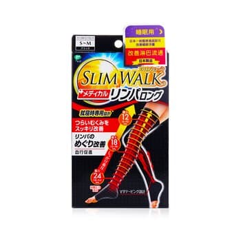 SlimWalk Medical Lymphatic Compression Socks, Long Type - # Black (Size: S-M) 1pair SlimWalk Medical Lymphatic Compression Socks, Long Type - # Black (Size: S-M) 1pair