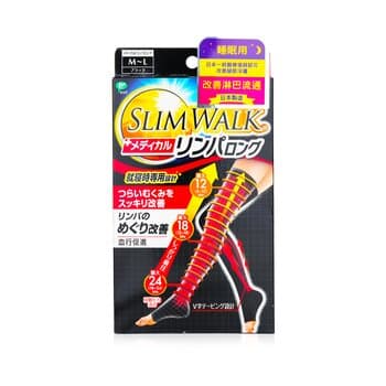SlimWalk Medical Lymphatic Compression Socks, Long Type - # Black (Size: M-L) 1pair SlimWalk Medical Lymphatic Compression Socks, Long Type - # Black (Size: M-L) 1pair