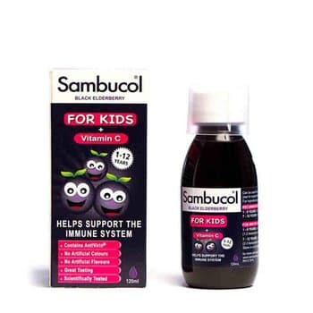 Sambucol BLACK ELDERBERRY LIQUID FOR KIDS (Vitamin C) 120ml Sambucol BLACK ELDERBERRY LIQUID FOR KIDS (Vitamin C) 120ml