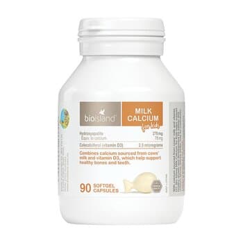 BIO ISLAND Milk Calcium Kids 90 Capsules BIO ISLAND Milk Calcium Kids 90 Capsules