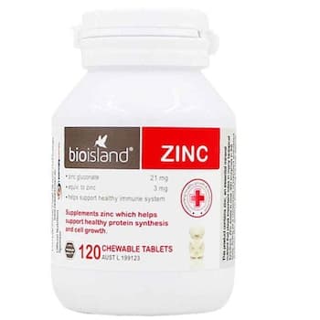 BIO ISLAND Zinc Chewable Tablets 120 Tablets 120 Tablets BIO ISLAND Zinc Chewable Tablets 120 Tablets 120 Tablets