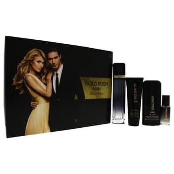 Paris Hilton Gold Rush Man by Paris Hilton for Men - 4 Pc Gift Set 3.4oz EDT Spray, 0.5oz EDT Spray, 3.0oz Hair Body Wash, 2.75oz Alc 4 Pc Gift Set Paris Hilton Gold Rush Man by Paris Hilton for Men - 4 Pc Gift Set 3.4oz EDT Spray, 0.5oz EDT Spray, 3.0oz Hair Body Wash, 2.75oz Alc 4 Pc Gift Set