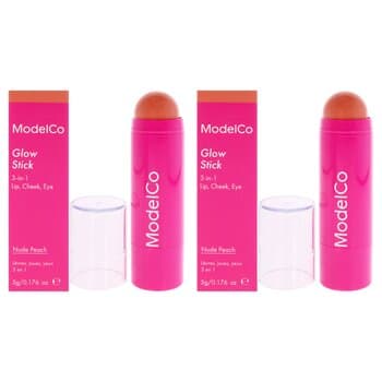 ModelCo Glow Stick 3-In-1 - Nude Peach by ModelCo for Women - 0.176 oz Makeup - Pack of 2 0.176 oz ModelCo Glow Stick 3-In-1 - Nude Peach by ModelCo for Women - 0.176 oz Makeup - Pack of 2 0.176 oz