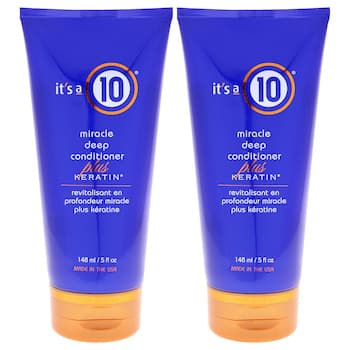 It's A 10 Miracle Deep Conditioner Plus Keratin by Its A 10 for Unisex 5 oz Conditioner Pack of 2 Fixed Size It's A 10 Miracle Deep Conditioner Plus Keratin by Its A 10 for Unisex 5 oz Conditioner Pack of 2 Fixed Size