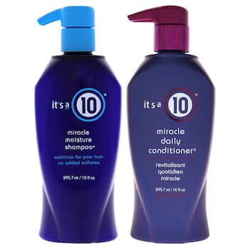 It's A 10 Its A 10 Kit by Its A 10 for Unisex 2 Pc Kit 10oz Miracle Moisture Shampoo, 10oz Miracle Daily Conditioner Fixed Size It's A 10 Its A 10 Kit by Its A 10 for Unisex 2 Pc Kit 10oz Miracle Moisture Shampoo, 10oz Miracle Daily Conditioner Fixed Size