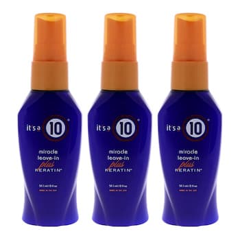 It's A 10 Miracle Leave In Plus Keratin by Its A 10 for Unisex 2 oz Hair Spray Pack of 3 Fixed Size It's A 10 Miracle Leave In Plus Keratin by Its A 10 for Unisex 2 oz Hair Spray Pack of 3 Fixed Size