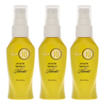 It's A 10 Miracle LeaveIn for Blondes by Its A 10 for Unisex 2 oz Treatment Pack of 3 Fixed Size It's A 10 Miracle LeaveIn for Blondes by Its A 10 for Unisex 2 oz Treatment Pack of 3 Fixed Size