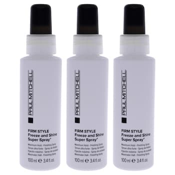 Paul Mitchell Firm Style Freeze and Shine Super Spray by Paul Mitchell for Unisex 3.4 oz Hair Spray Pack of 3 3.4 oz Paul Mitchell Firm Style Freeze and Shine Super Spray by Paul Mitchell for Unisex 3.4 oz Hair Spray Pack of 3 3.4 oz