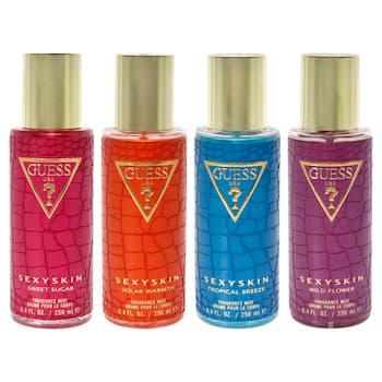 Guess Guess Sexy Skin Kit by Guess for Women 4 Pc Kit 8.4oz Fragrance Mist Solar Warmth, 8.4oz Fragrance Mist Sweet Sugar, 4 Pc Kit 4 Pc Kit Guess Guess Sexy Skin Kit by Guess for Women 4 Pc Kit 8.4oz Fragrance Mist Solar Warmth, 8.4oz Fragrance Mist Sweet Sugar, 4 Pc Kit 4 Pc Kit