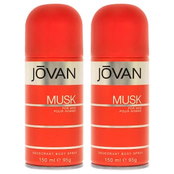 Jovan Jovan Musk by Jovan for Men 5 oz Deodorant Spray Pack of 2 5 oz Jovan Jovan Musk by Jovan for Men 5 oz Deodorant Spray Pack of 2 5 oz
