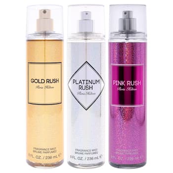 Paris Hilton Paris Hilton Kit by Paris Hilton for Women 3 Pc Kit 8oz Fragrance Mist Pink Rush, 8oz Body Mist Gold Rush, 8oz Fragra 3 Pc Kit Paris Hilton Paris Hilton Kit by Paris Hilton for Women 3 Pc Kit 8oz Fragrance Mist Pink Rush, 8oz Body Mist Gold Rush, 8oz Fragra 3 Pc Kit