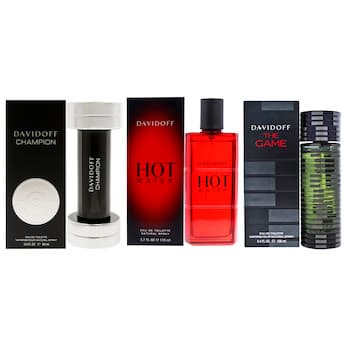 Davidoff Davidoff Kit by Davidoff for Men 3 Pc Kit 3.7oz Hot Water EDT Spray, 3.4oz The Game EDT Spray, 3oz Champion EDT Spray 3 Pc Kit Davidoff Davidoff Kit by Davidoff for Men 3 Pc Kit 3.7oz Hot Water EDT Spray, 3.4oz The Game EDT Spray, 3oz Champion EDT Spray 3 Pc Kit