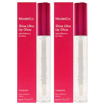 ModelCo Shine Ultra Lip Gloss Transparent by ModelCo for Women 0.17 oz Lip Gloss Pack of 2 0.17 oz ModelCo Shine Ultra Lip Gloss Transparent by ModelCo for Women 0.17 oz Lip Gloss Pack of 2 0.17 oz