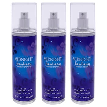 Britney Spears Midnight Fantasy by Britney Spears for Women 8 oz Fragrance Mist Pack of 3 8 oz Britney Spears Midnight Fantasy by Britney Spears for Women 8 oz Fragrance Mist Pack of 3 8 oz