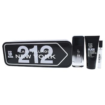 Carolina Herrera 212 Vip Black by Carolina Herrera for Men 3 Pc Gift Set 3.4oz EDP Spray, 3.4oz Bath and Shower Gel, 0.33oz EDP Spray 3 Pc Gift Set Carolina Herrera 212 Vip Black by Carolina Herrera for Men 3 Pc Gift Set 3.4oz EDP Spray, 3.4oz Bath and Shower Gel, 0.33oz EDP Spray 3 Pc Gift Set