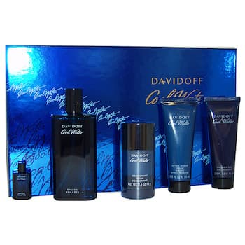 Davidoff Cool Water by Davidoff for Men 5 Pc Gift Set 4.2oz EDT Spray, 5ml EDT Splash (Mini), 2.5oz After Shave Balm, 2.5oz Show 5 Pc Gift Set Davidoff Cool Water by Davidoff for Men 5 Pc Gift Set 4.2oz EDT Spray, 5ml EDT Splash (Mini), 2.5oz After Shave Balm, 2.5oz Show 5 Pc Gift Set