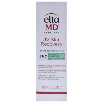 EltaMD UV Skin Recovery Red Color Correcting Green Tint Face Sunscreen SPF 50 by EltaMD for Unisex - 1.7 oz Sunscreen - # - 1.7 EltaMD UV Skin Recovery Red Color Correcting Green Tint Face Sunscreen SPF 50 by EltaMD for Unisex - 1.7 oz Sunscreen - # - 1.7