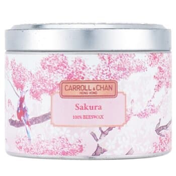 Carroll & Chan 100% Beeswax Tin Candle - Sakura (8x6) cm Carroll & Chan 100% Beeswax Tin Candle - Sakura (8x6) cm