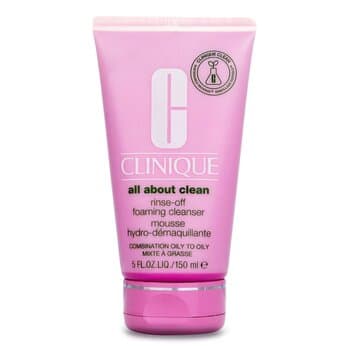 Clinique All About Clean Rinse-Off Foaming Cleanser - For Combination Oily to Oily Skin 150ml/5oz Clinique All About Clean Rinse-Off Foaming Cleanser - For Combination Oily to Oily Skin 150ml/5oz