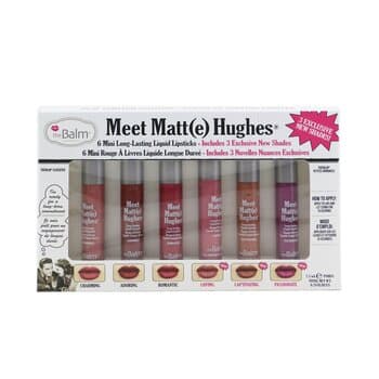 TheBalm Meet Matt(e) Hughes 6 Mini Long Lasting Liquid Lipsticks Kit - Vol. 3 6x1.2ml/0.04oz TheBalm Meet Matt(e) Hughes 6 Mini Long Lasting Liquid Lipsticks Kit - Vol. 3 6x1.2ml/0.04oz