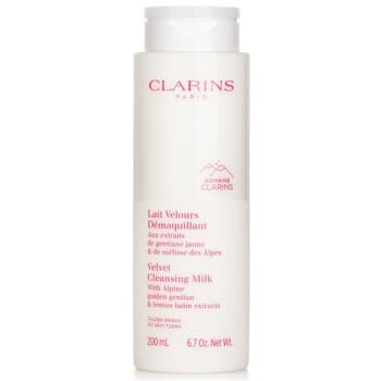 클라랑스 Clarins 벨벳 클렌징 밀크 (알파인 골든 젠티안 & 레몬밤 추출물 함유) 200ml/6.7oz 클라랑스 Clarins 벨벳 클렌징 밀크 (알파인 골든 젠티안 & 레몬밤 추출물 함유) 200ml/6.7oz
