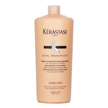 Kerastase Curl Manifesto Bain Hydratation Douceur Shampoo Gentle Creamy Shampoo - For Curly, Very Curly & Coily Hair (Salon Size) 1000ml/34oz Kerastase Curl Manifesto Bain Hydratation Douceur Shampoo Gentle Creamy Shampoo - For Curly, Very Curly & Coily Hair (Salon Size) 1000ml/34oz