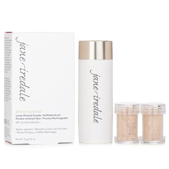 Jane Iredale Amazing Base Loose Mineral Powder SPF 20 Refillable Brush (1x Brush, 2x Refills) - Warm Sienna 2x2.5g/0.09oz Jane Iredale Amazing Base Loose Mineral Powder SPF 20 Refillable Brush (1x Brush, 2x Refills) - Warm Sienna 2x2.5g/0.09oz