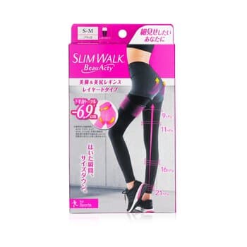 SlimWalk Compression Leggings for Sports (Sweat-Absorbent, Quick-Drying) - # Black (Size: S-M) 1pair SlimWalk Compression Leggings for Sports (Sweat-Absorbent, Quick-Drying) - # Black (Size: S-M) 1pair