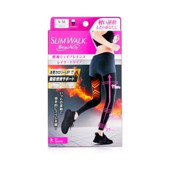 SlimWalk Compression Leggings with Taping Function for Sports - # Black (Size: S-M) 1pair SlimWalk Compression Leggings with Taping Function for Sports - # Black (Size: S-M) 1pair
