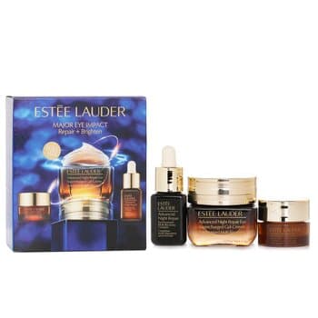 Estee Lauder Major Eye Impact Trio Repair + Brighten Skincare Set: ANR Eye Supercharged Gel Cream (15ml + 5ml) + Repair Serum 7ml 3pcs Estee Lauder Major Eye Impact Trio Repair + Brighten Skincare Set: ANR Eye Supercharged Gel Cream (15ml + 5ml) + Repair Serum 7ml 3pcs