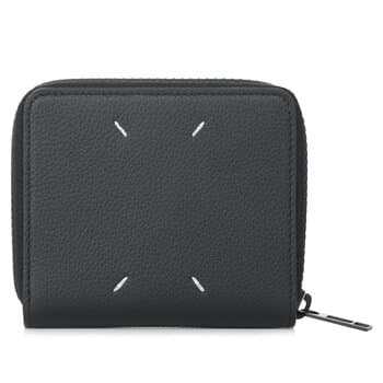 Maison Margiela Zip-around compact wallet Black Maison Margiela Zip-around compact wallet Black
