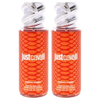 Roberto Cavalli Just Cavalli Hair and Body Mist Daring Amber by Roberto Cavalli for Women 8.4 oz Body Mist Pack of 2 8.4 oz Roberto Cavalli Just Cavalli Hair and Body Mist Daring Amber by Roberto Cavalli for Women 8.4 oz Body Mist Pack of 2 8.4 oz
