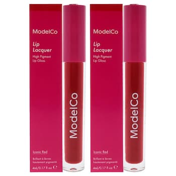 ModelCo Lip Lacquer Iconic Red by ModelCo for Women 0.17 oz Lip Gloss Pack of 2 0.17 oz ModelCo Lip Lacquer Iconic Red by ModelCo for Women 0.17 oz Lip Gloss Pack of 2 0.17 oz
