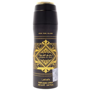Lattafa Badee Al Oud Collection Oud For Glory by Lattafa for Unisex 6.67 oz Body Spray Fixed Size Lattafa Badee Al Oud Collection Oud For Glory by Lattafa for Unisex 6.67 oz Body Spray Fixed Size