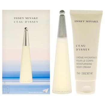 Issey Miyake Leau Dissey by Issey Miyake for Women 2 Pc Gift Set 3.3oz EDT Spray, 2.6oz Moisturizing Body Cream 2 Pc Gift Set Issey Miyake Leau Dissey by Issey Miyake for Women 2 Pc Gift Set 3.3oz EDT Spray, 2.6oz Moisturizing Body Cream 2 Pc Gift Set